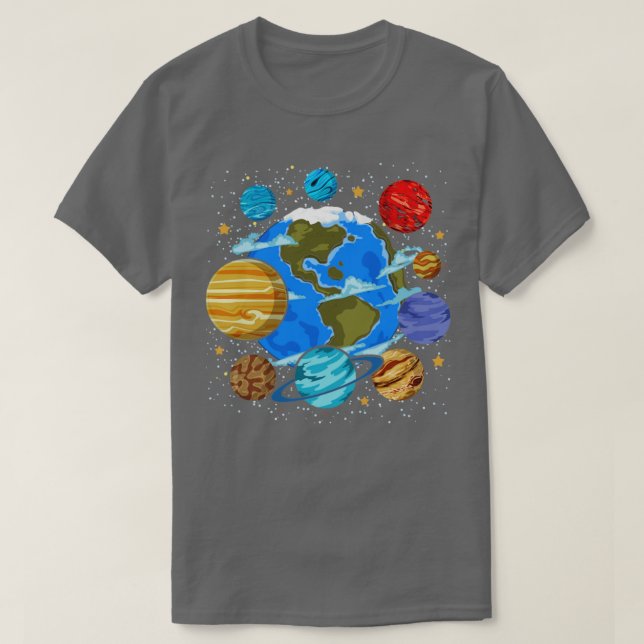 Galaxy Scientist Astronomy Planets Space Science S T-Shirt (Design Front)
