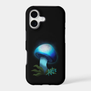 Galaxy Shiitake Glowing Light Blue Mushroom