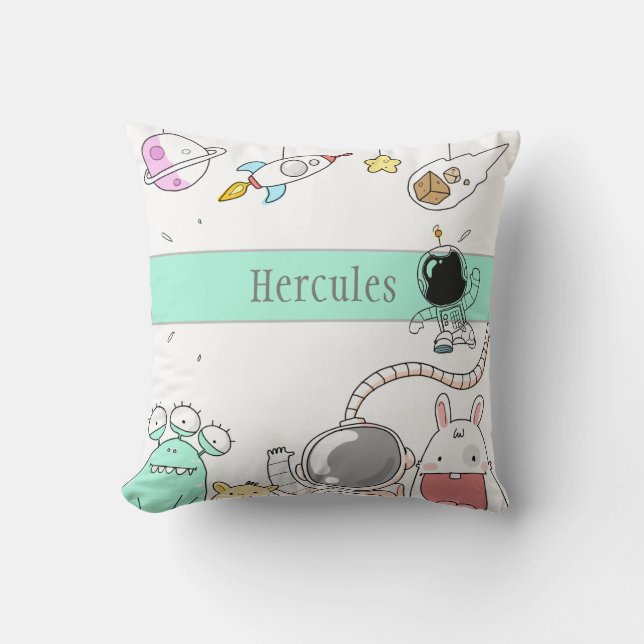 Galaxy Space Aliens from Outer Space Cushion (Front)