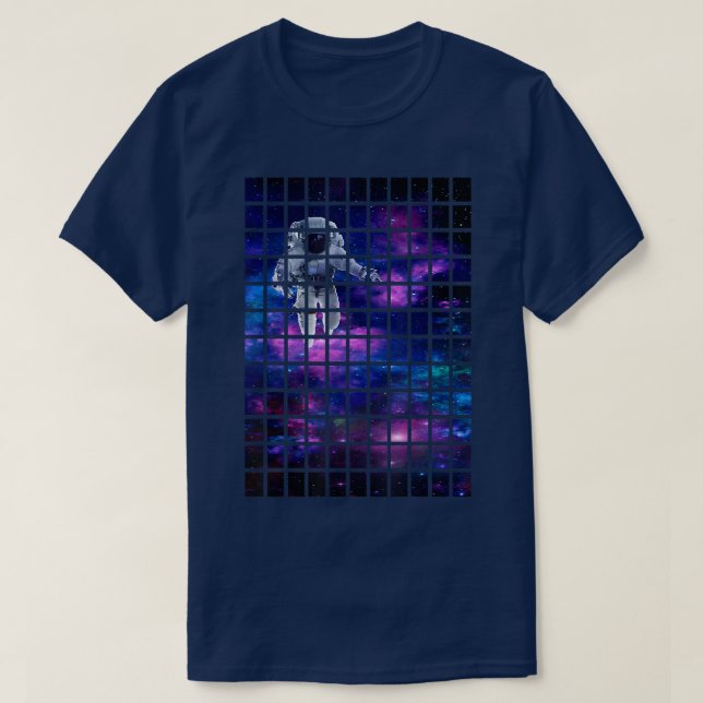Galaxy Space Astronaut Design T-Shirt (Design Front)