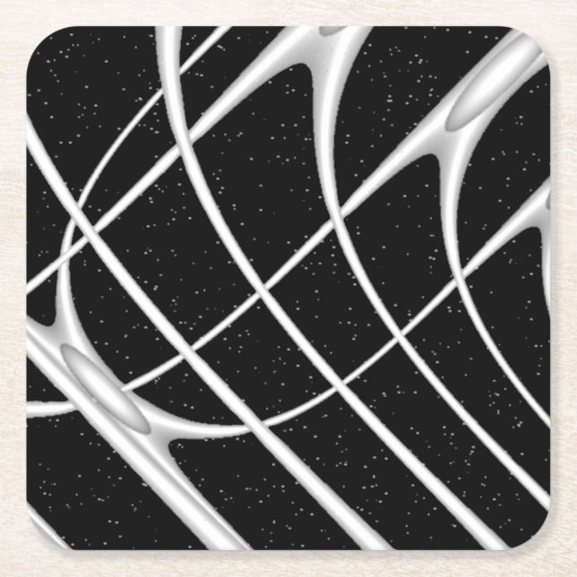 Galaxy Space Design Square Paper Coaster (Front)