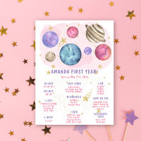 Galaxy Space First Birthday Milestone Birthday
