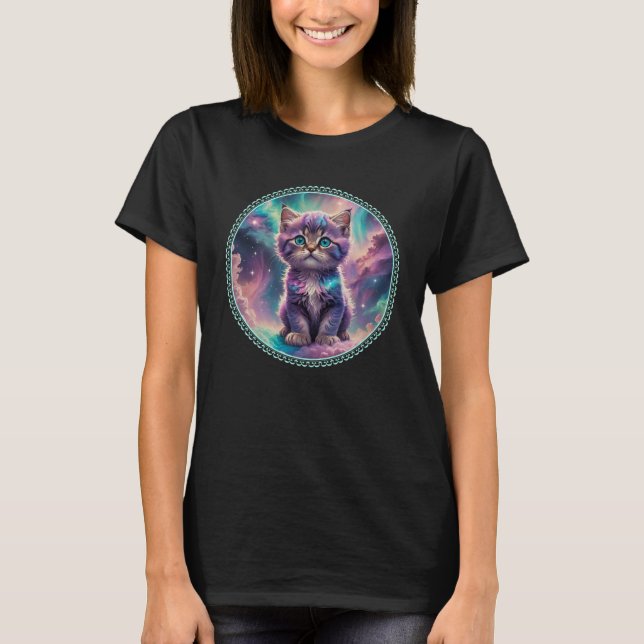 Galaxy Space Kitten T-Shirt (Front)