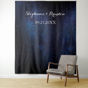 Galaxy Space Nebula Cosmos Wedding Photo Booth Tapestry