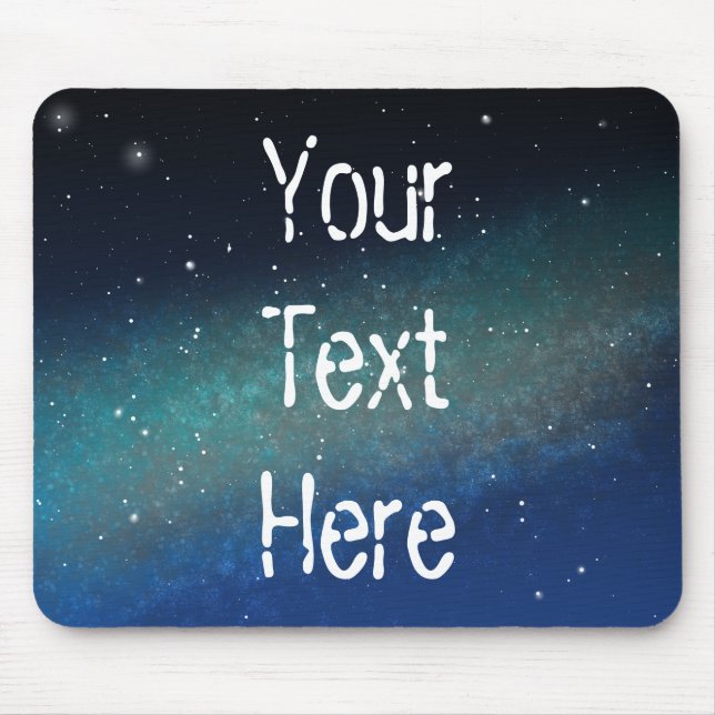 Galaxy Space Nebula Night Sky Personalised Mouse Pad (Front)