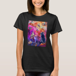 Galaxy Space Pizza Cat  Cat In Space Eating Pizza T-Shirt