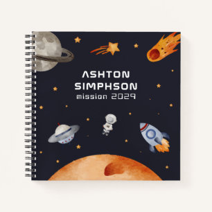 galaxy   space   school Spiral Notebook