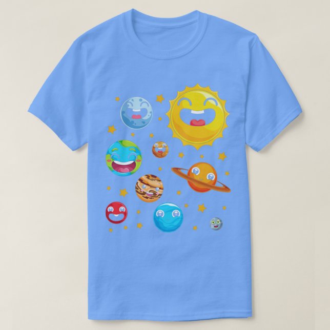 Galaxy Space Science Astronomy Solar System Cute P T-Shirt (Design Front)