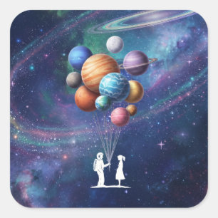 Galaxy Square Sticker