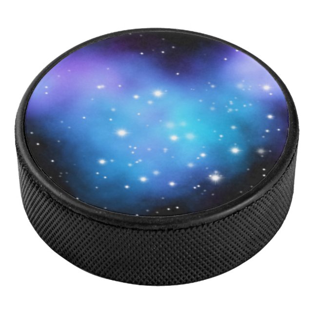 Galaxy Starlight Space Clouds Hockey Puck (3/4)