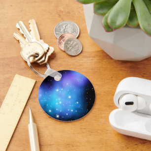 Galaxy Starlight Space Clouds Key Ring