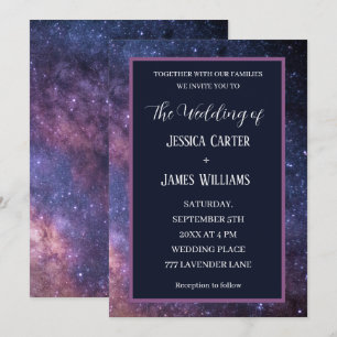Galaxy Starry Night Outer Space Universe Stars Invitation