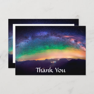 Galaxy Starry Night Sky Christian Verse Thank You Card