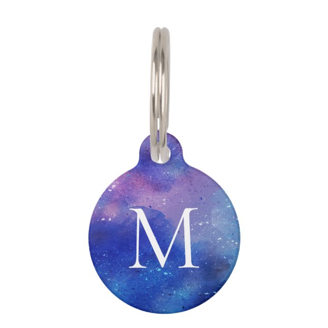 Galaxy Starry Outer Space Sky Pet Tag (Front)