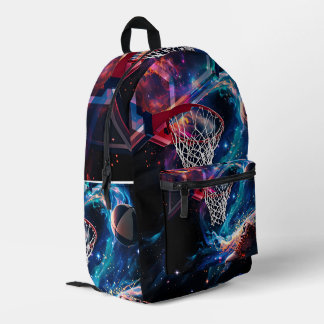 Galaxy Starry Sky Basketball Game Printed Backpack