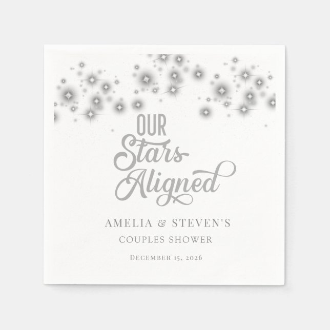 Galaxy Stars | Couples Shower  Napkin (Front)