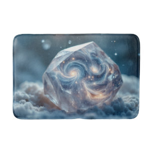Galaxy Stars Healing Crystal Universe Bath Mat