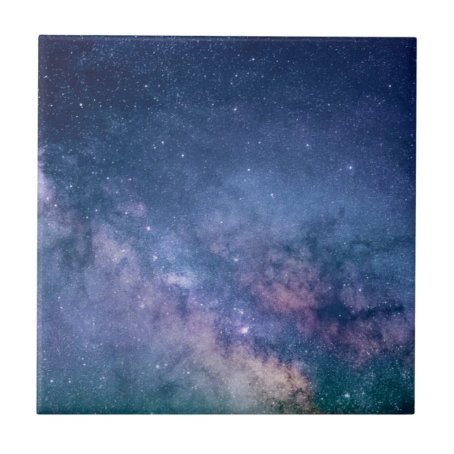Galaxy Stars Space Universe Cool Pattern Modern Tile (Front)