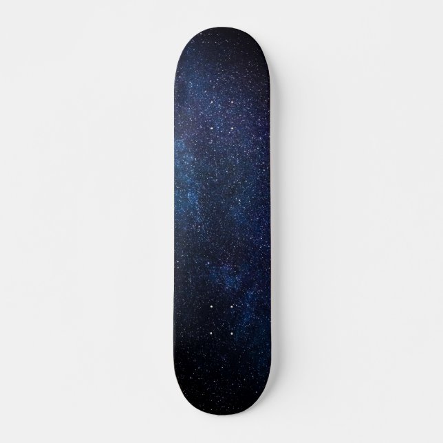 Galaxy Stars Universe Sky Blue Space Cosmic Skateb Skateboard (Front)