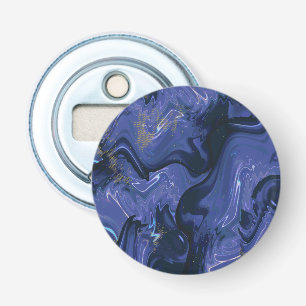 Galaxy Swirl Blue Glitter Abstract Cosmic Pattern Bottle Opener