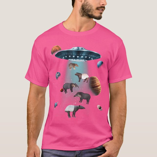 Galaxy Tapir Space Ufo Alien Stars Animal Malayan  T-Shirt (Front)