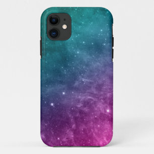 Galaxy Teal Pink Blue Nebula Stars Case-Mate iPhone Case