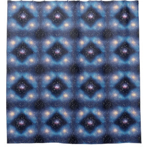 Galaxy themed pattern shower curtain