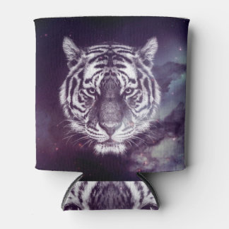 Galaxy Tiger Face Wallpaper Can Cooler