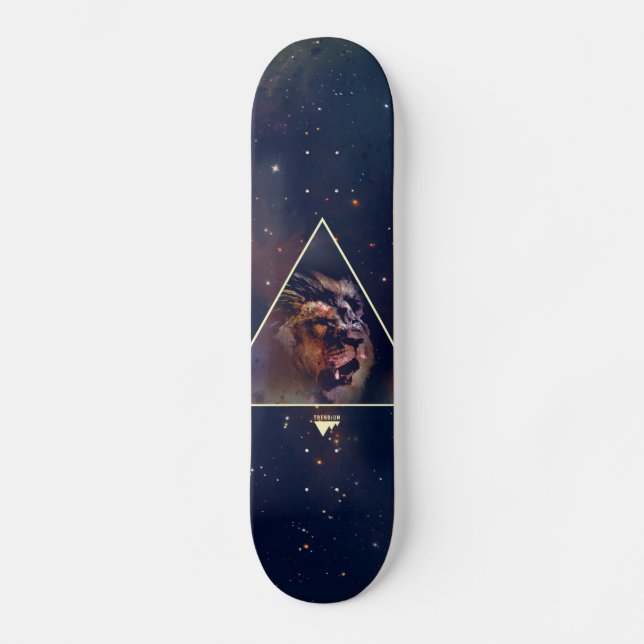 Galaxy Triangle Lion Head - Trendium Authentic Skateboard (Front)
