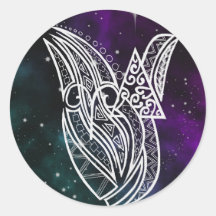 Galaxy, tribal Aries zodiac symbol sticker