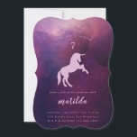 Galaxy unicorn photo party invitation<br><div class="desc">Galaxy unicorn photo party invitation. Part of a matching birthday collection.</div>