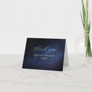 Galaxy Universe Mystical Wedding Thank you  Card