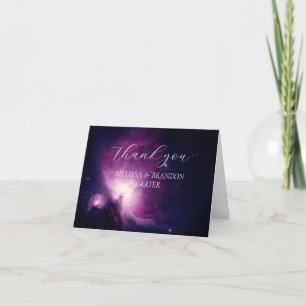 Galaxy Universe Mystical Wedding Thank you  Card