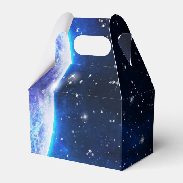 Galaxy, Universe, Stars, Outer Space Gift Pattern Favour Box (Front Side)