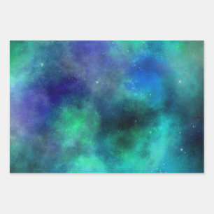 Galaxy, Universe, Stars, Outer Space Gift Pattern Wrapping Paper Sheet