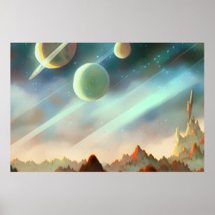 Galaxy, Universe, Stars, Outer Space   Poster