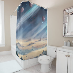 Galaxy, Universe, Stars, Outer Space    Shower Cur Shower Curtain