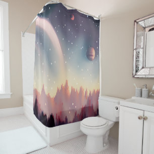Galaxy, Universe, Stars, Outer Space Shower Curtain
