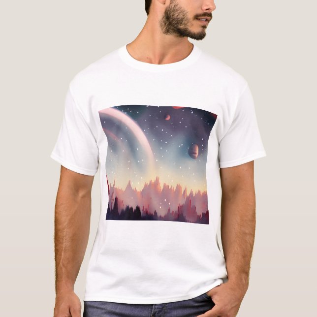 Galaxy, Universe, Stars, Outer Space  T-Shirt (Front)