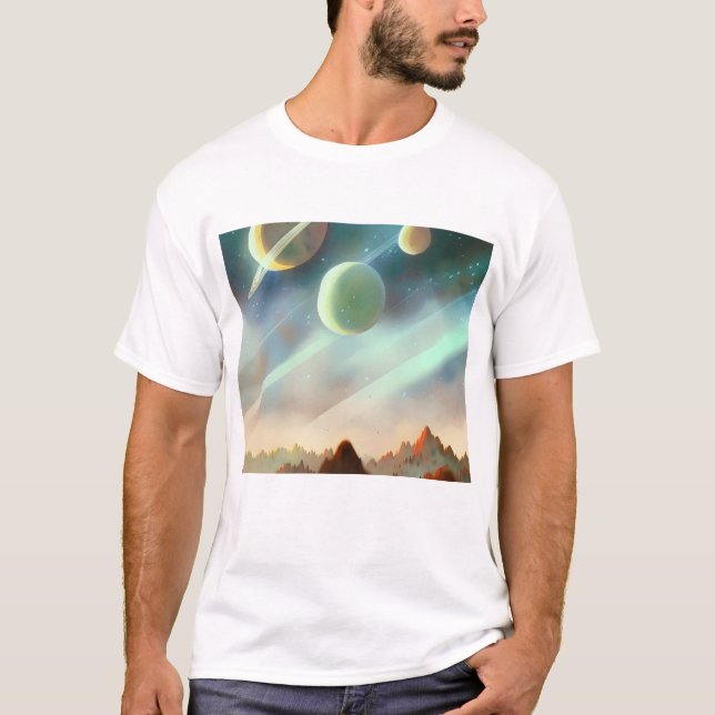 Galaxy, Universe, Stars, Outer Space  T-Shirt (Front)