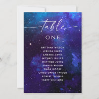 Galaxy Wedding Seating Chart | Cosmic Night Sky
