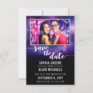 Galaxy Wedding Written In The Stars Save The Date Invitation