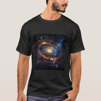 Galaxy With Planets And Stars T-Shirt