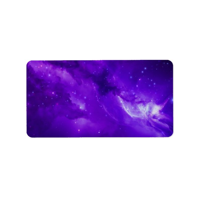 Galaxy with stars in space label (Front)