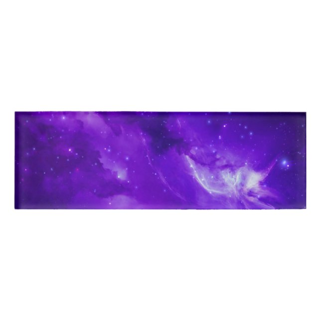 Galaxy with stars in space name tag (Front)