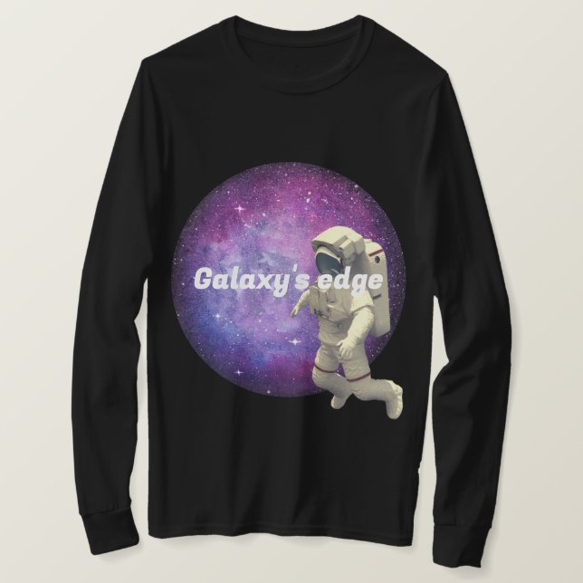 Galaxy's edge Cool space image l Black T-Shirt (Design Front)