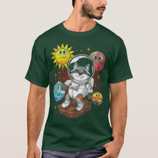 Galay Forest Animal Lover Cute Planets Astronaut R T-Shirt