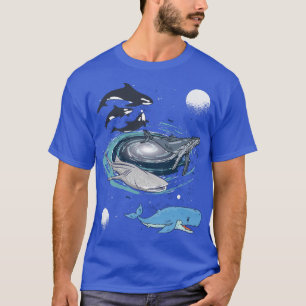 Galay Space Whale Shark Beluga Humpback Ocean Orca T-Shirt