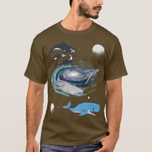 Galay Space Whale Shark Beluga Humpback Ocean Orca T-Shirt