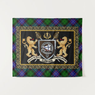 Galbraith Clan Badge & Motto w/Lions  Tapestry